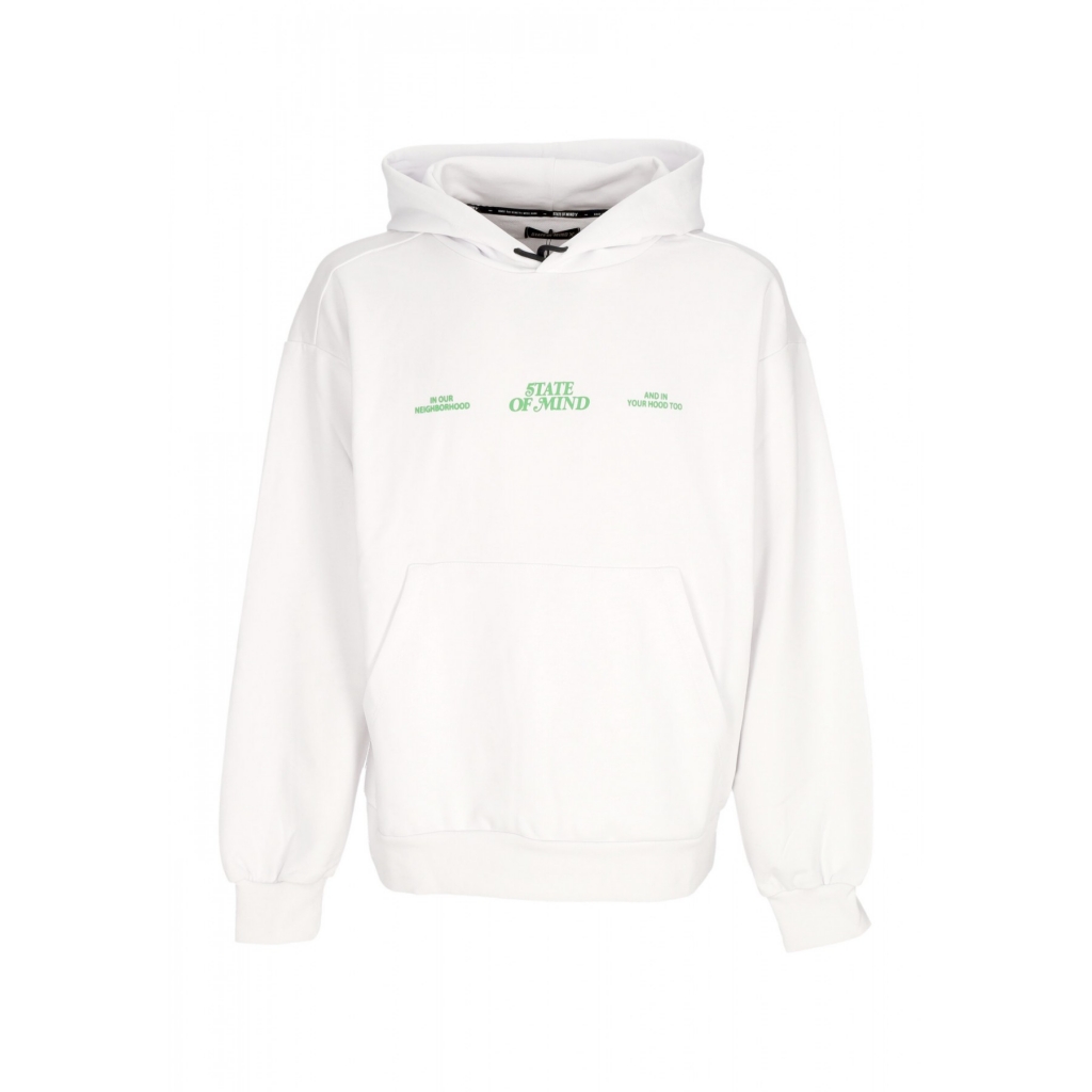 felpa leggera cappuccio uomo street dreams hoodie WHITE