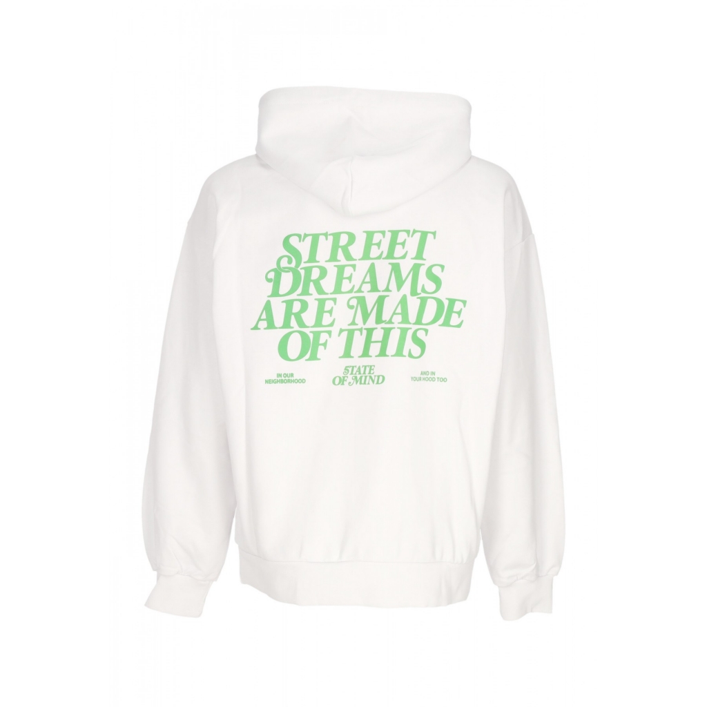 felpa leggera cappuccio uomo street dreams hoodie WHITE