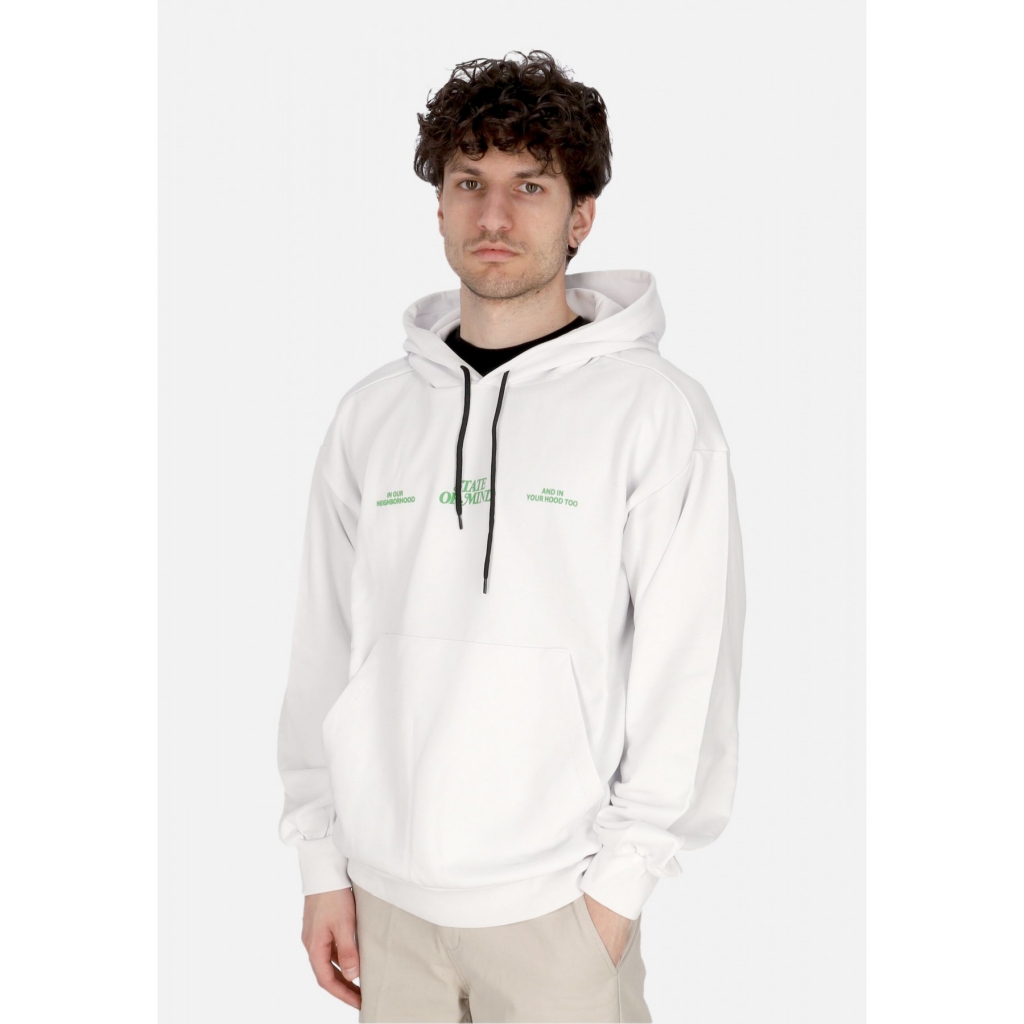 felpa leggera cappuccio uomo street dreams hoodie WHITE