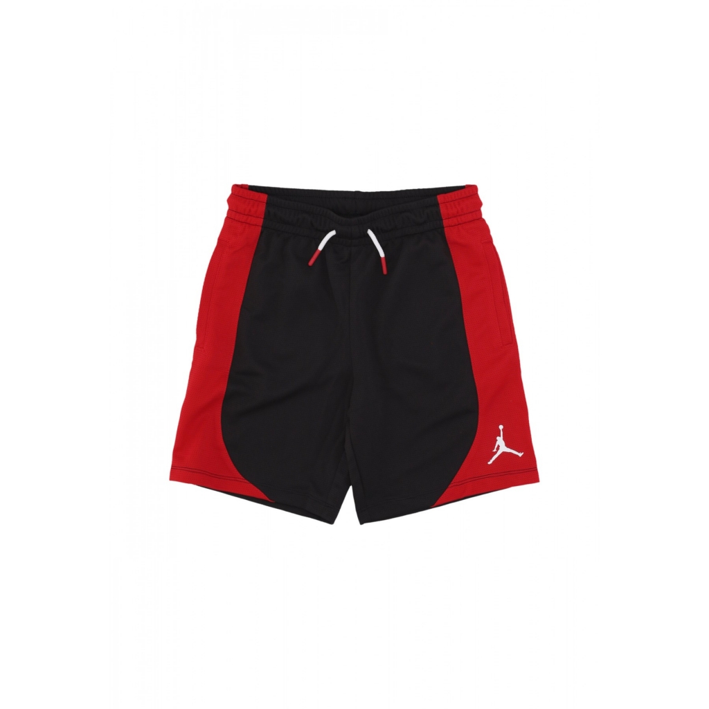 pantaloncino tipo basket ragazzo jumpman life sport short BLACK/GYM RED