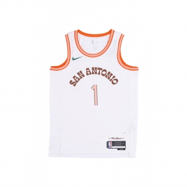 canotta basket uomo nba city edition 2023 dri-fit swingman jersey no 1 victor wembanyama sanspu WHITE