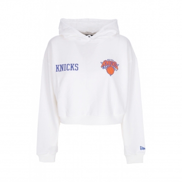 felpa leggera cappuccio corta donna nba team logo crop hoodie neykni WHITE/BLUE