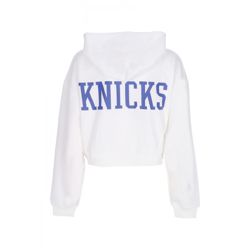 felpa leggera cappuccio corta donna nba team logo crop hoodie neykni WHITE/BLUE