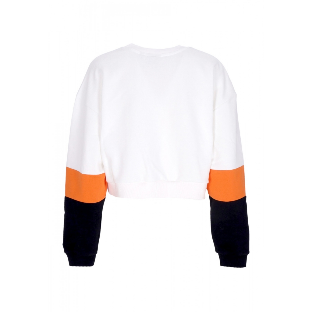 felpa leggera girocollo donna w nba colour block crewneck phosun WHITE/ORANGE POPSICLE