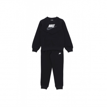 completo tuta ragazzo sportswear poly crew tracksuit BLACK/WHITE/WHITE