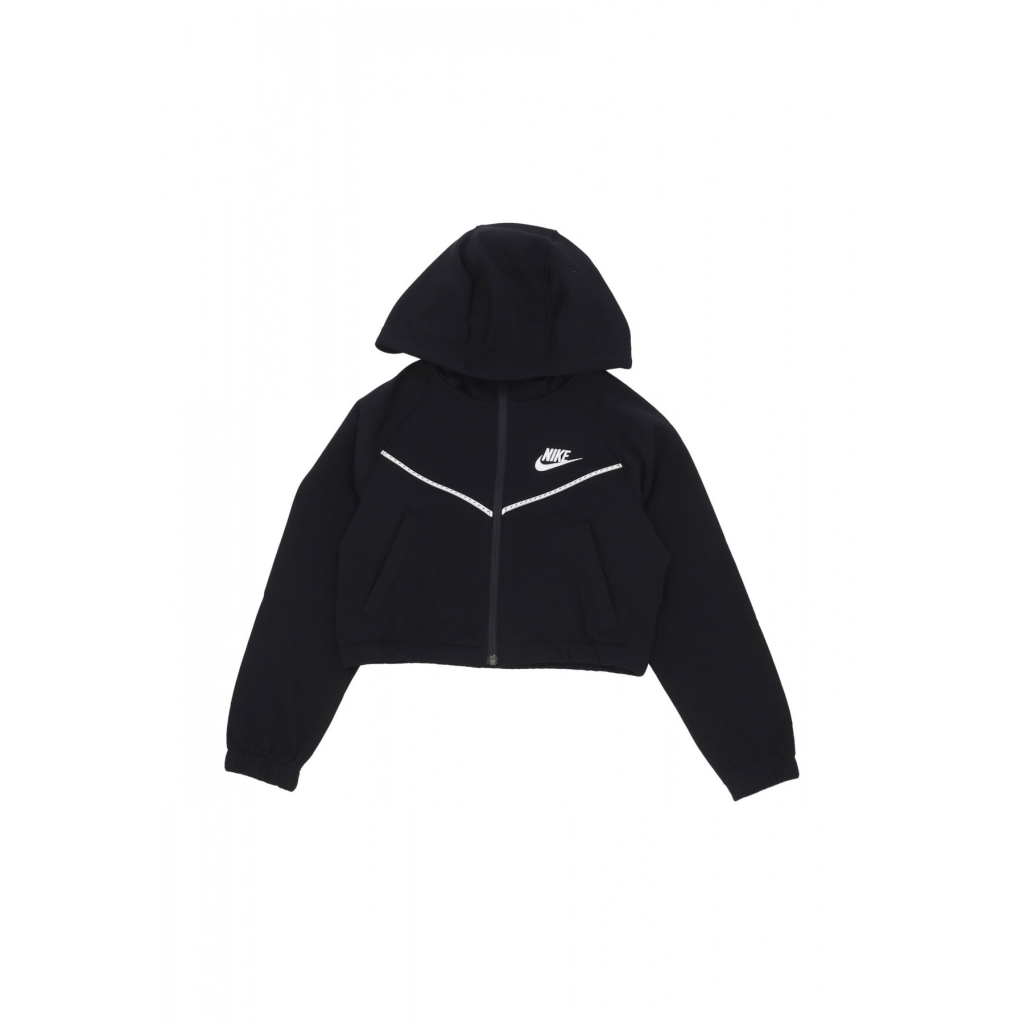 completo tuta ragazza sportswear full-zip hoodie tracksuit BLACK/BLACK/WHITE/WHITE