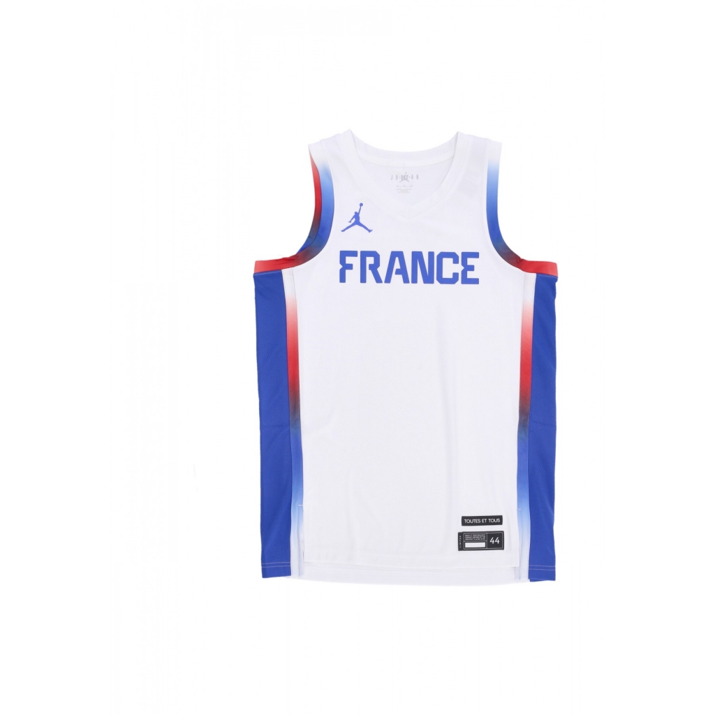 canotta basket uomo limited home basketball jersey team france WHITE/HYPER ROYAL