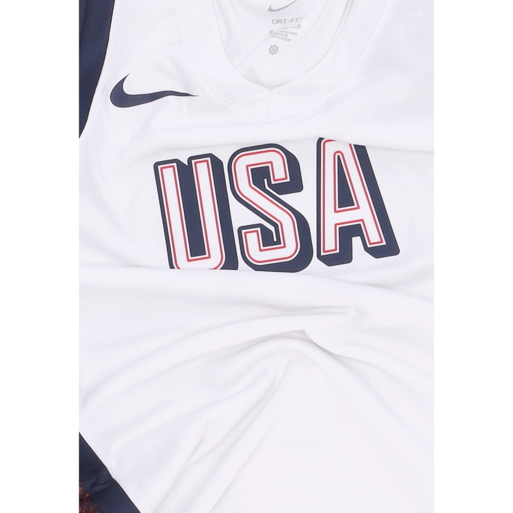 canotta basket uomo limited home basketball jersey team usa WHITE/SPORT RED/OBSIDIAN