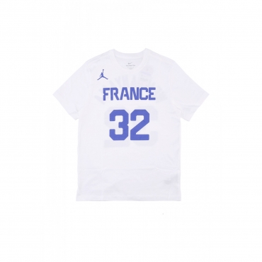 maglietta uomo basketball tee no 32 victor wembanyama team france WHITE