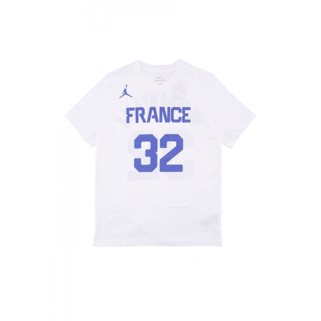 maglietta uomo basketball tee no 32 victor wembanyama team france WHITE