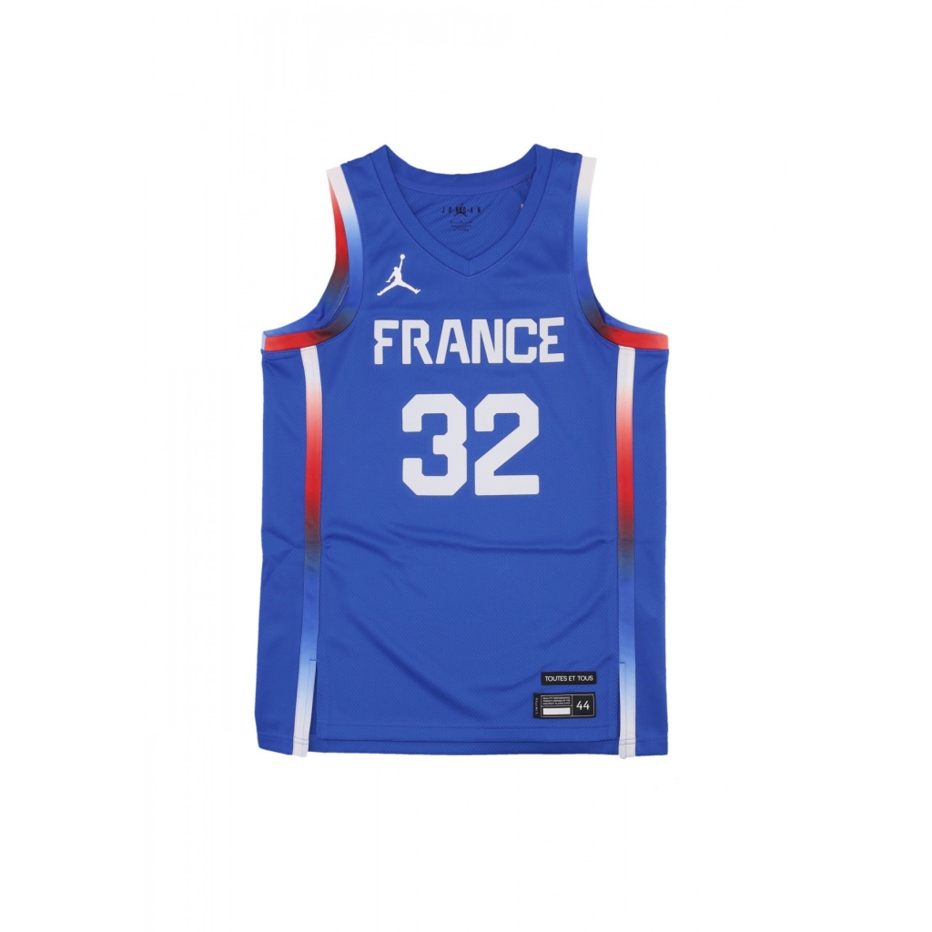 canotta basket uomo limited road jersey no 32 victor wembanyama team france HYPER ROYAL/WHITE