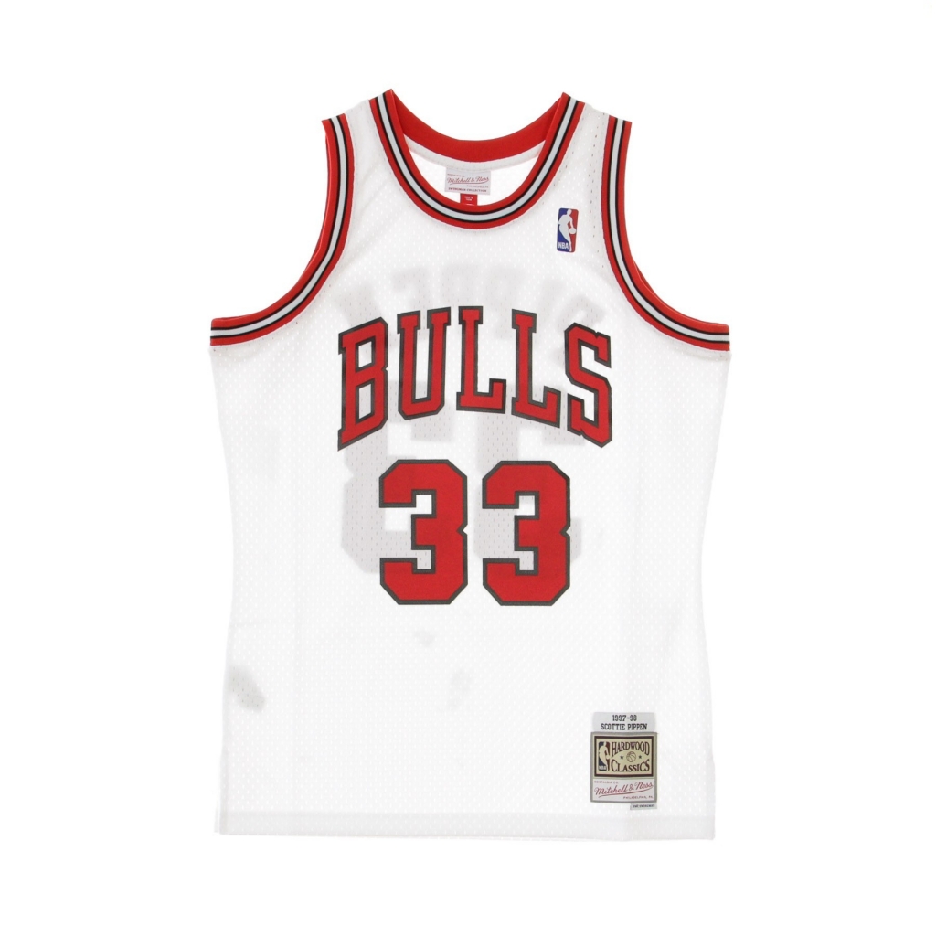 canotta basket uomo nba swingman jersey hardwood classics no33 scottie pippen 1997-98 chibul home ORIGINAL TEAM COLORS