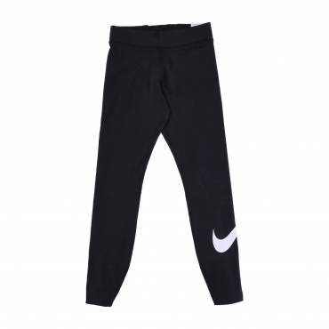 leggins donna w sportswear essential legging swoosh mid-rise BLACK/WHITE