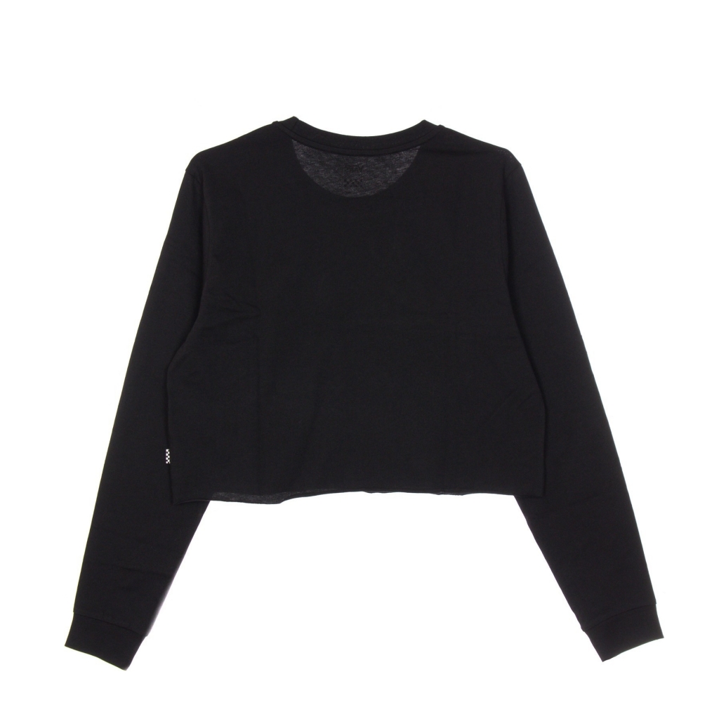 maglietta manica lunga corta donna junior v l/s crop BLACK