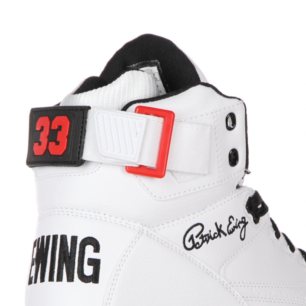 scarpa basket uomo ewing 33 hi pu WHITE/BLACK/CHINESE RED