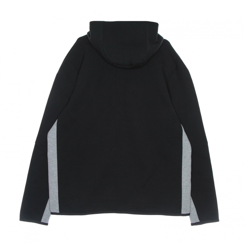 felpa leggera cappuccio zip uomo sportswear tech fleece hoodie BLACK/DK GREY HEATHER/WHITE