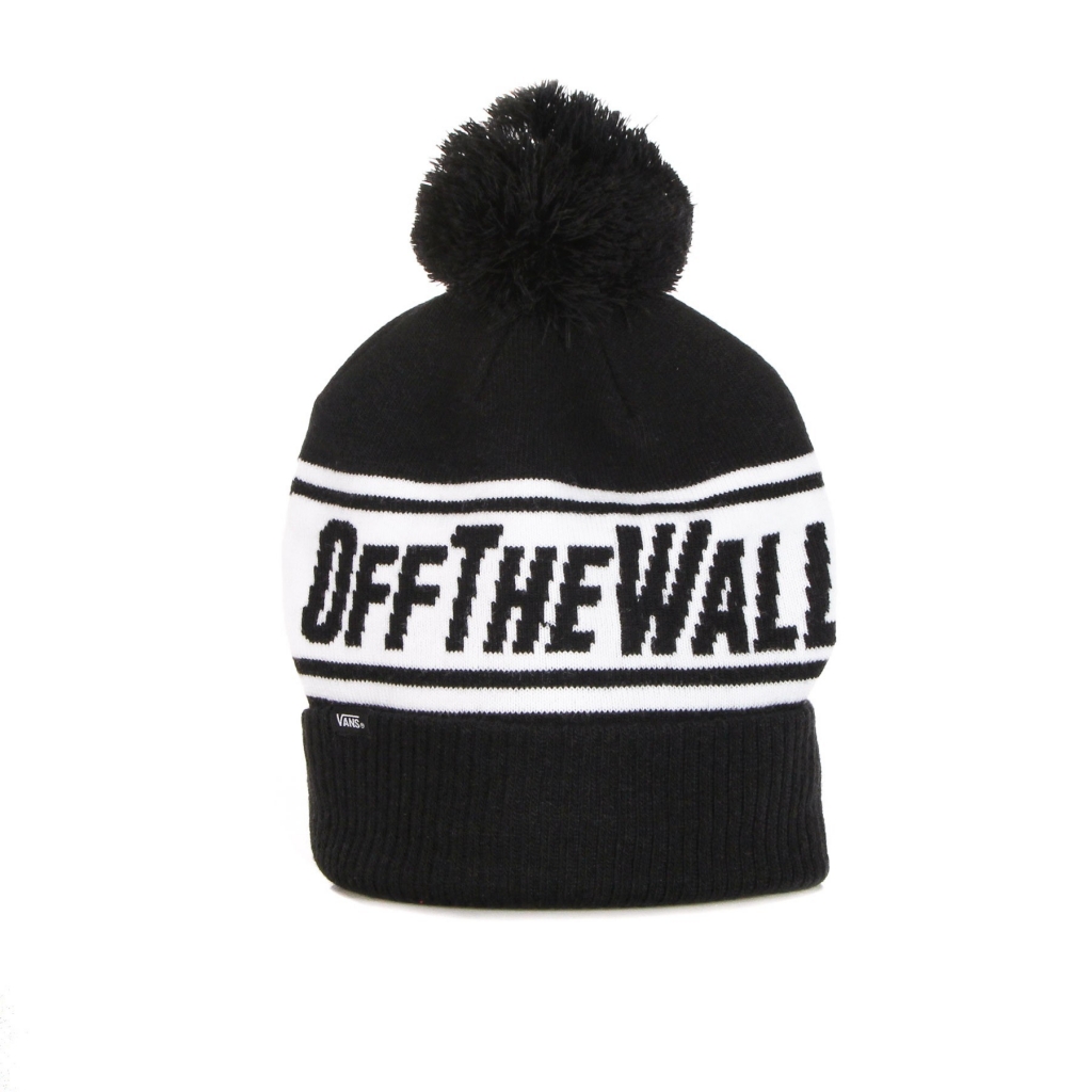 cappello pom pom uomo off the wall pom beanie BLACK/WHITE