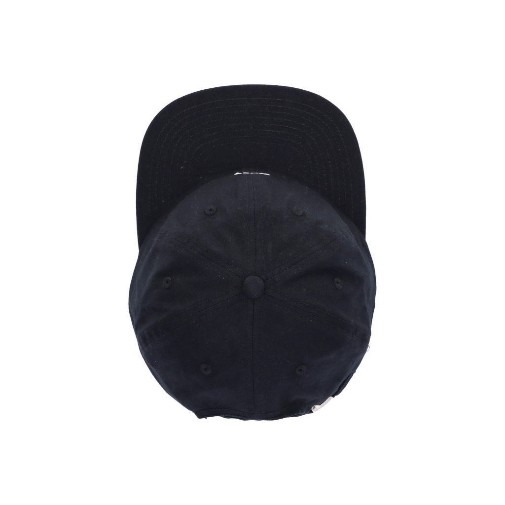 cappellino visiera piatta uomo bold twill 6 panel strapback BLACK