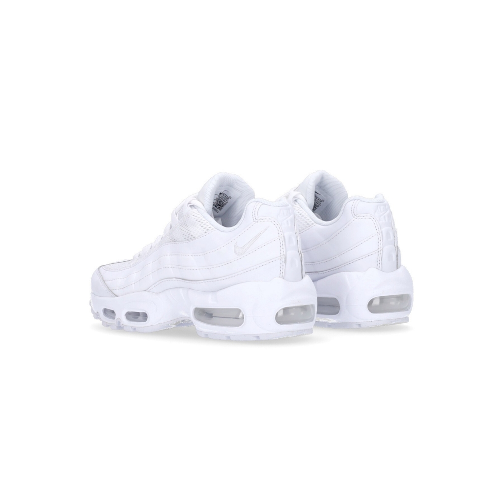 scarpa bassa donna w air max 95 WHITE/WHITE/METALLIC SILVER