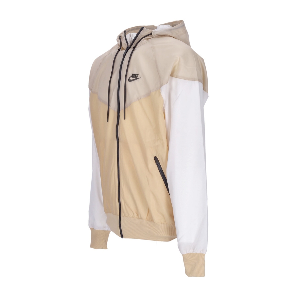 giacca a vento uomo sportswear woven lined windrunner hooded jacket WHITE ONYX/SANDDRIFT/WHITE/MEDIUM ASH