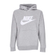 felpa cappuccio uomo club hoodie pullover basketball gx DK GREY HEATHER/MATTE SILVER/WHITE