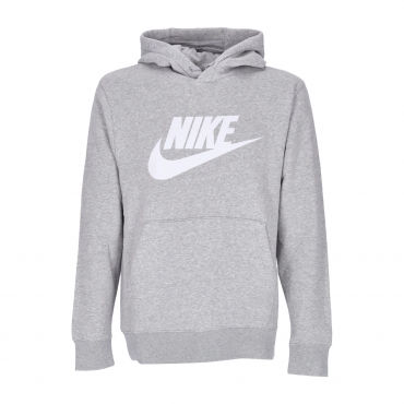 felpa cappuccio uomo club hoodie pullover basketball gx DK GREY HEATHER/MATTE SILVER/WHITE