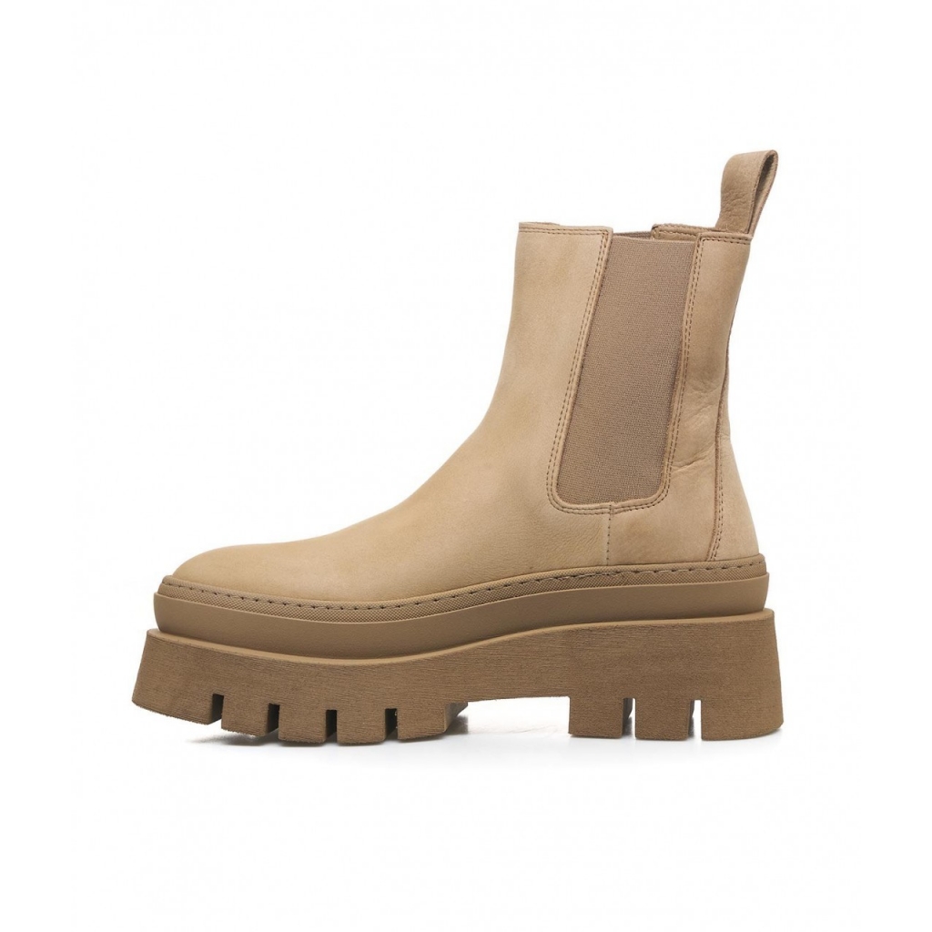 Chelsea boots in pelle nubuck beige