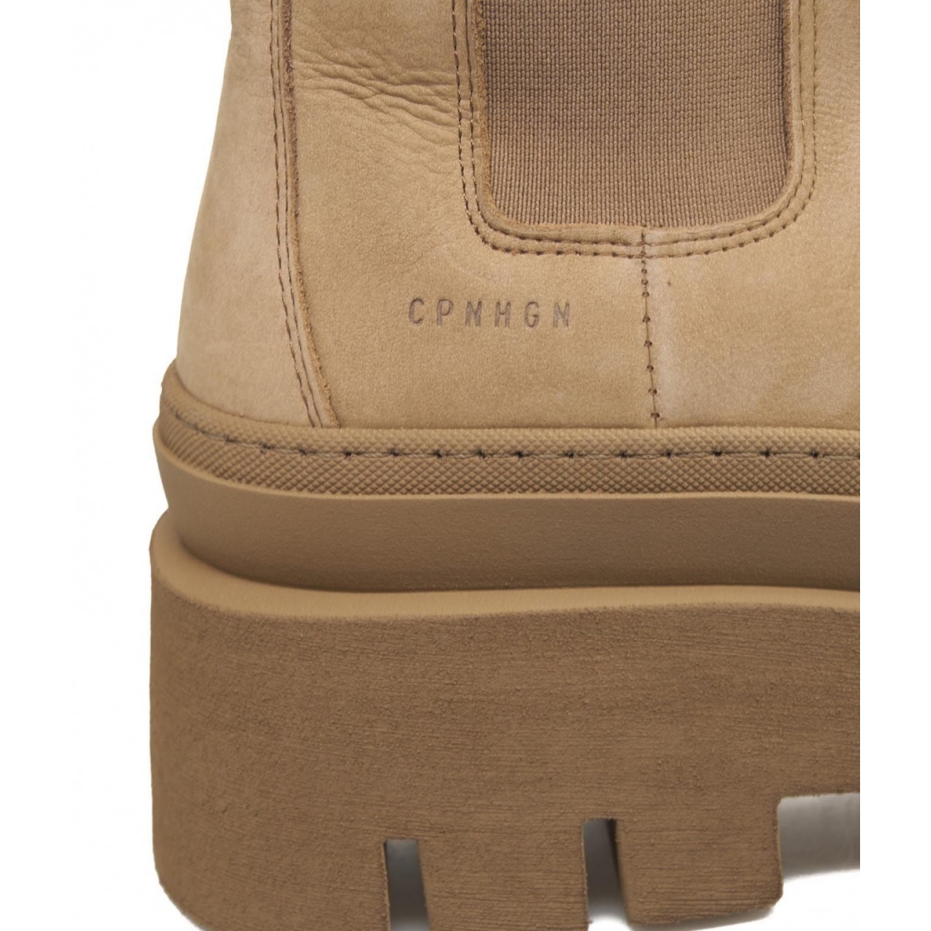 Chelsea boots in pelle nubuck beige