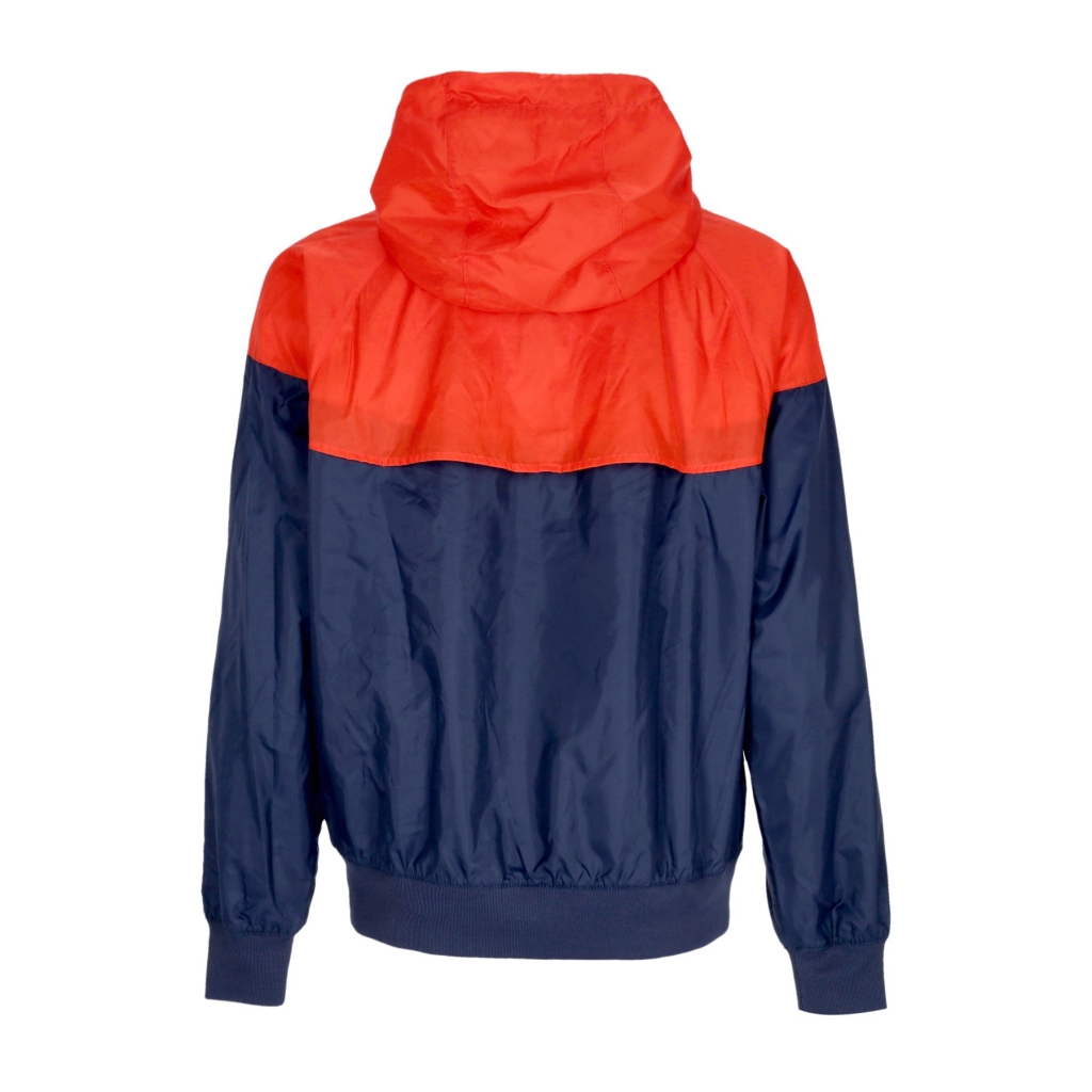 giacca a vento uomo sportswear woven lined windrunner hooded jacket MIDNIGHT NAVY/LT CRIMSON/MIDNIGHT NAVY