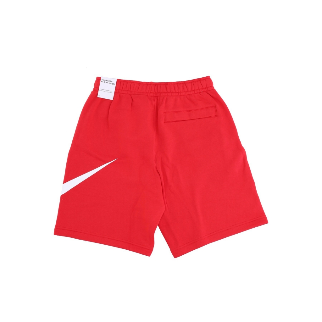 pantalone corto tuta felpato uomo sportswear club UNIVERSITY RED/WHITE