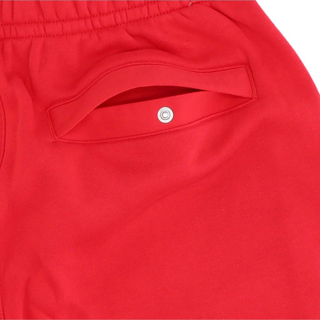 pantalone corto tuta felpato uomo sportswear club UNIVERSITY RED/WHITE