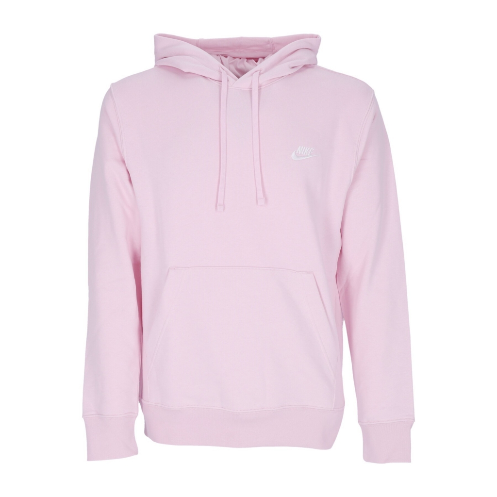 felpa leggera cappuccio uomo sportswear club hoodie PINK FOAM/PINK FOAM/WHITE