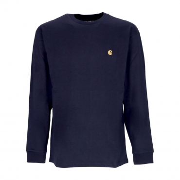 maglietta manica lunga uomo l/s chase t-shirt DARK NAVY/GOLD