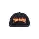 cappellino visiera piatta uomo flame embroidered snapback BLACK