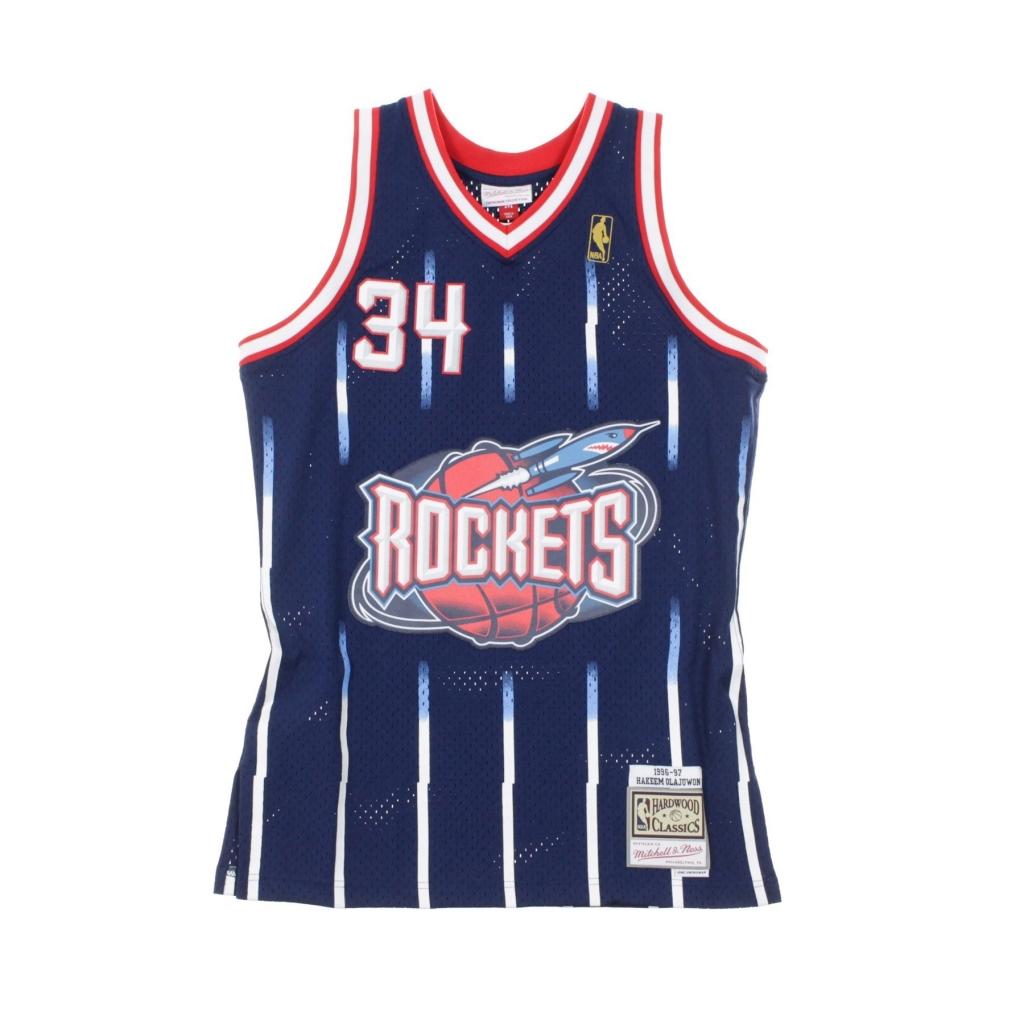 CANOTTA BASKET NBA SWINGMAN JERSEY HAKEEM OLAJUWON NO34 1996-97 HOUROC ROAD ORIGINAL TEAM COLORS