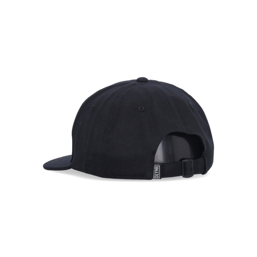 cappellino visiera piatta uomo logo label snapback BLACK