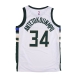 canotta basket uomo nba dri fit swingman jersey no 34 giannis antetokounmpo milbuc WHITE