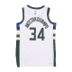 canotta basket uomo nba dri fit swingman jersey no 34 giannis antetokounmpo milbuc WHITE