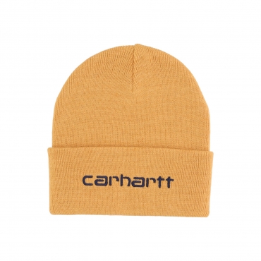 cappello uomo script beanie OCHRE/DARK NAVY