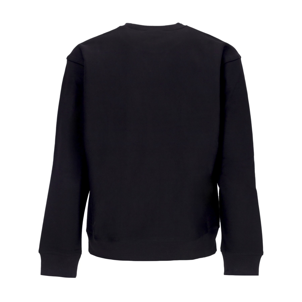 felpa girocollo uomo american script sweat BLACK