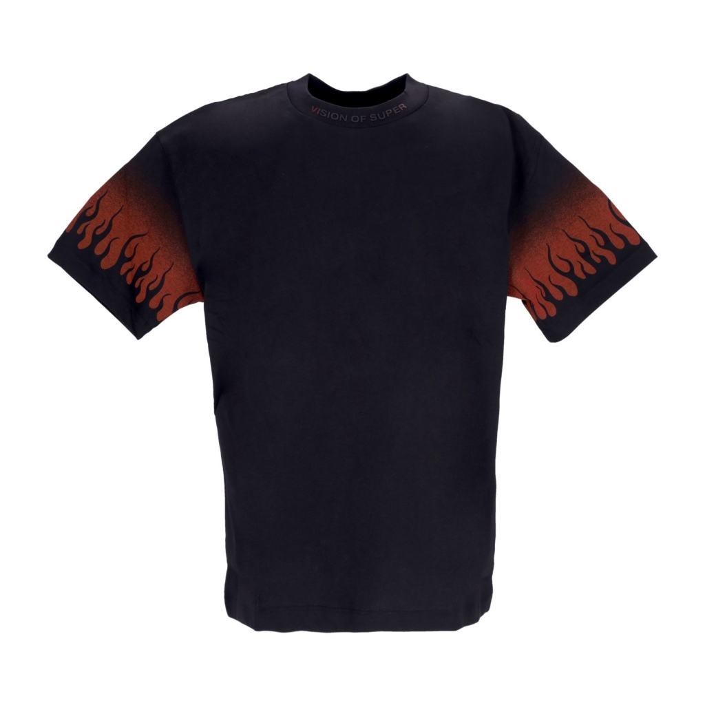 maglietta uomo negative flames tee BLACK/RED