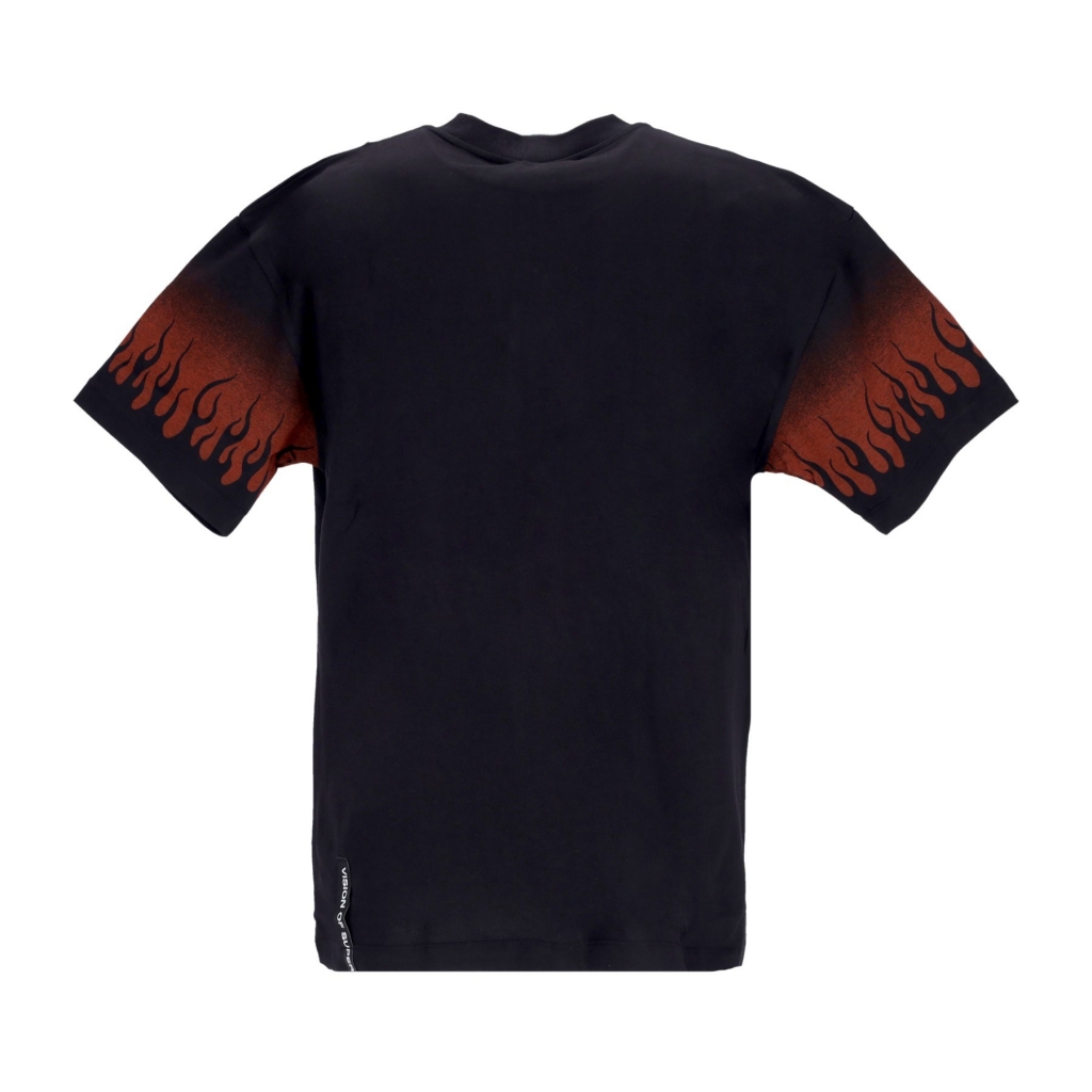 maglietta uomo negative flames tee BLACK/RED