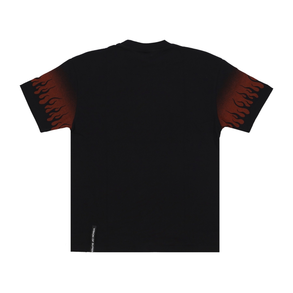 maglietta uomo negative flames tee BLACK/RED