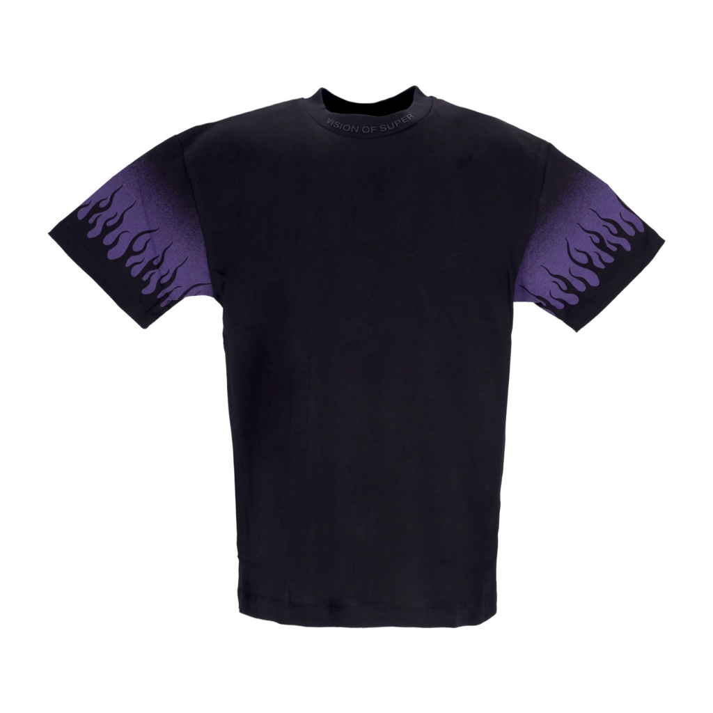 maglietta uomo negative flames tee BLACK/PURPLE