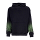 felpa cappuccio uomo negative flames hoodie BLACK/GREEN