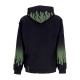 felpa cappuccio uomo negative flames hoodie BLACK/GREEN