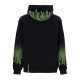 felpa cappuccio uomo negative flames hoodie BLACK/GREEN