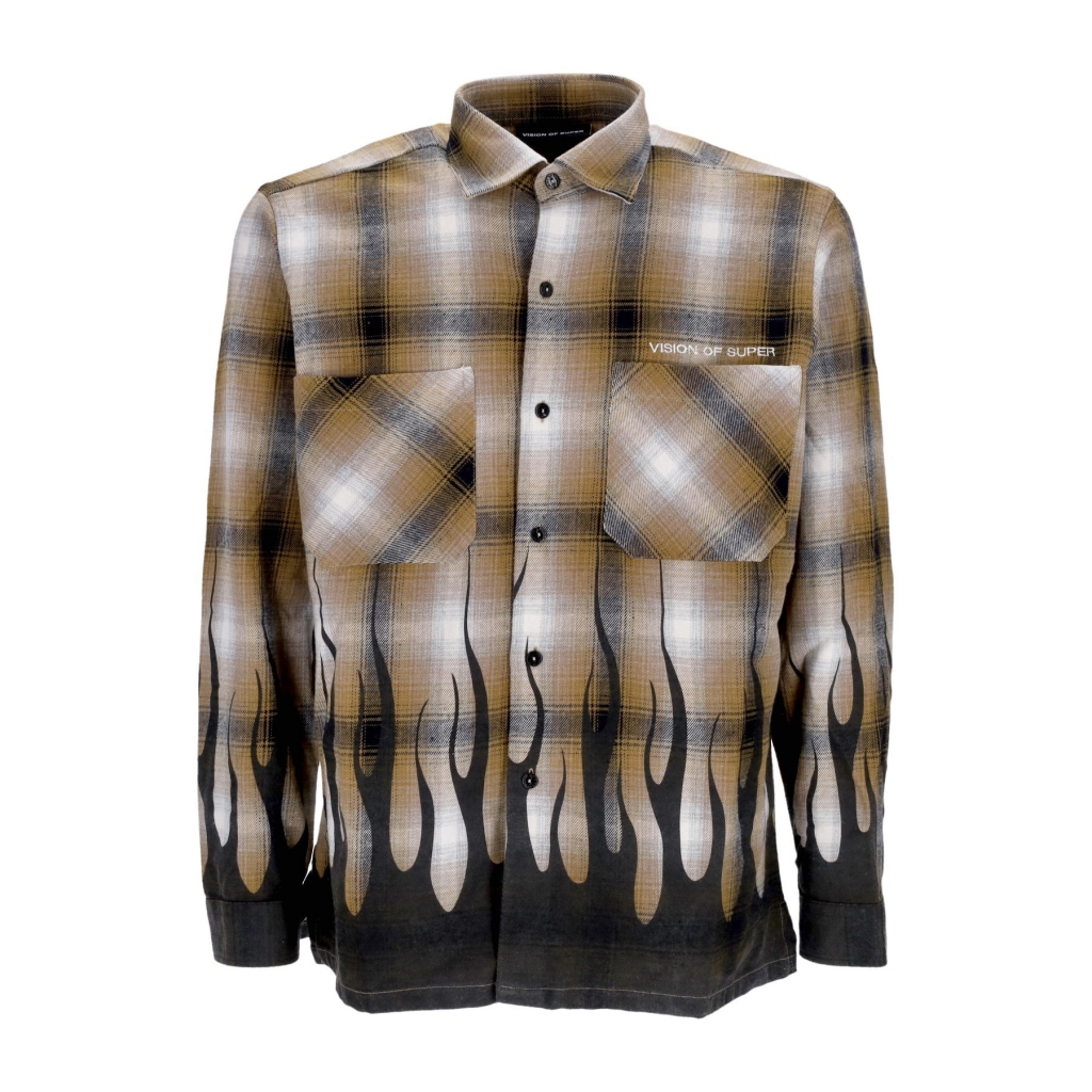 camicia manica lunga uomo flames shirt PLANTATION