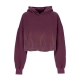 felpa cappuccio corta donna corrosive flames hoodie GRAPE WINE