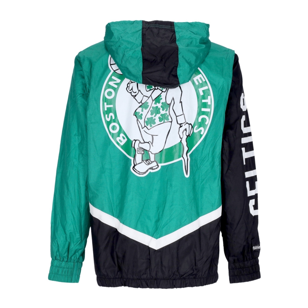 giacca a vento uomo nba undeniable full zip windbreaker hardwood classics boscel KELLY GREEN